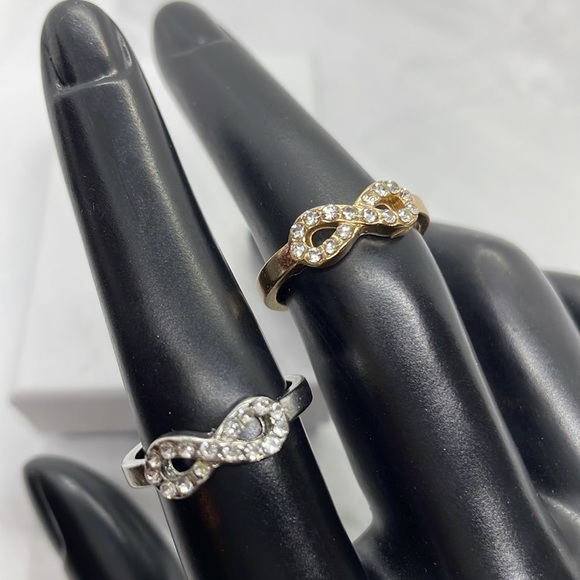 Best Friend Infinity Gold And Silver Ring Set - Picture 8 of 12